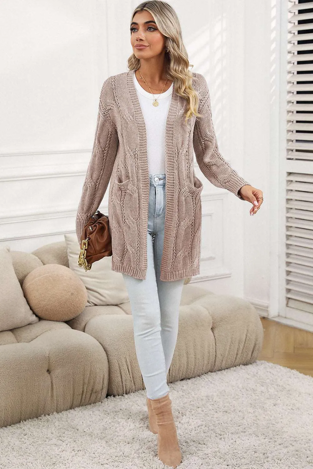 🔥 Ribbed Trim Hollow Knit Side Slits Cardigan: For When You Want to Look Like a Goddess, but Feel Like You’re Barely Hanging On 🔥