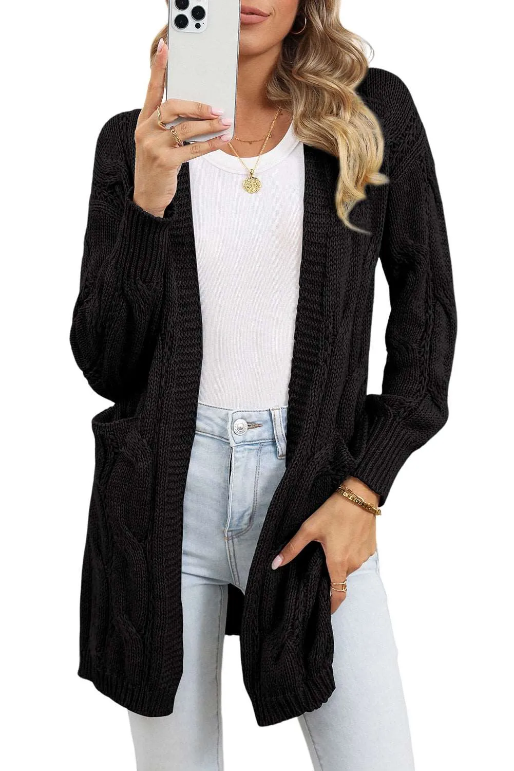 🔥 Ribbed Trim Hollow Knit Side Slits Cardigan: For When You Want to Look Like a Goddess, but Feel Like You’re Barely Hanging On 🔥