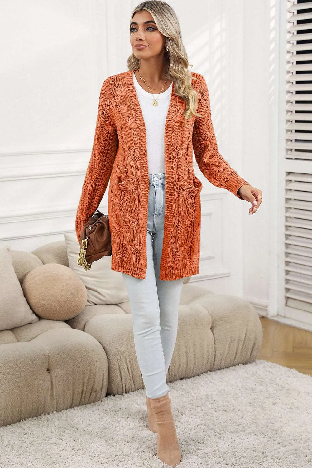 🔥 Ribbed Trim Hollow Knit Side Slits Cardigan: For When You Want to Look Like a Goddess, but Feel Like You’re Barely Hanging On 🔥