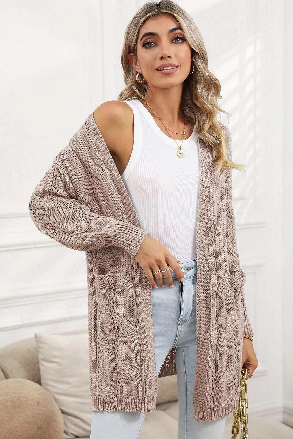 🔥 Ribbed Trim Hollow Knit Side Slits Cardigan: For When You Want to Look Like a Goddess, but Feel Like You’re Barely Hanging On 🔥