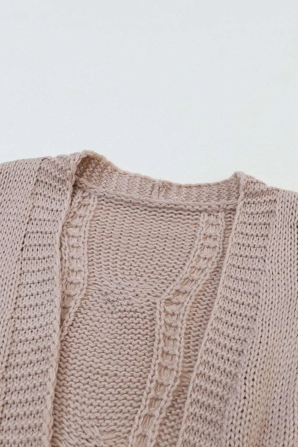 🔥 Ribbed Trim Hollow Knit Side Slits Cardigan: For When You Want to Look Like a Goddess, but Feel Like You’re Barely Hanging On 🔥