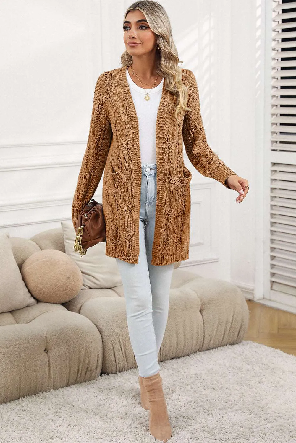 🔥 Ribbed Trim Hollow Knit Side Slits Cardigan: For When You Want to Look Like a Goddess, but Feel Like You’re Barely Hanging On 🔥