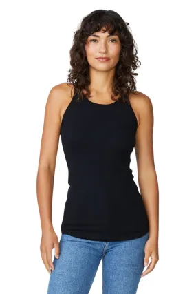 2x1 Rib Racerback Tank Black