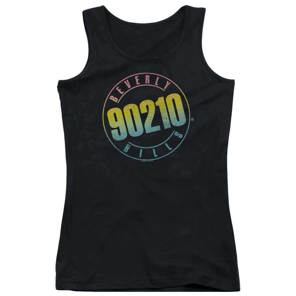 90210 Color Blend Logo Womens Tank Top Shirt Black