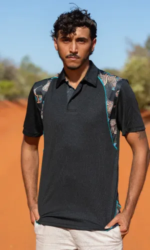 Aboriginal Art Unisex Bamboo Polo Our Beautiful Country