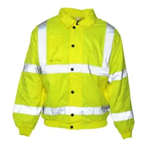 Absolute Apparel Mens Hi Viz Bomber Jacket