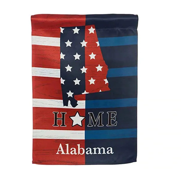 Alabama Patriotic Home State Garden Flag