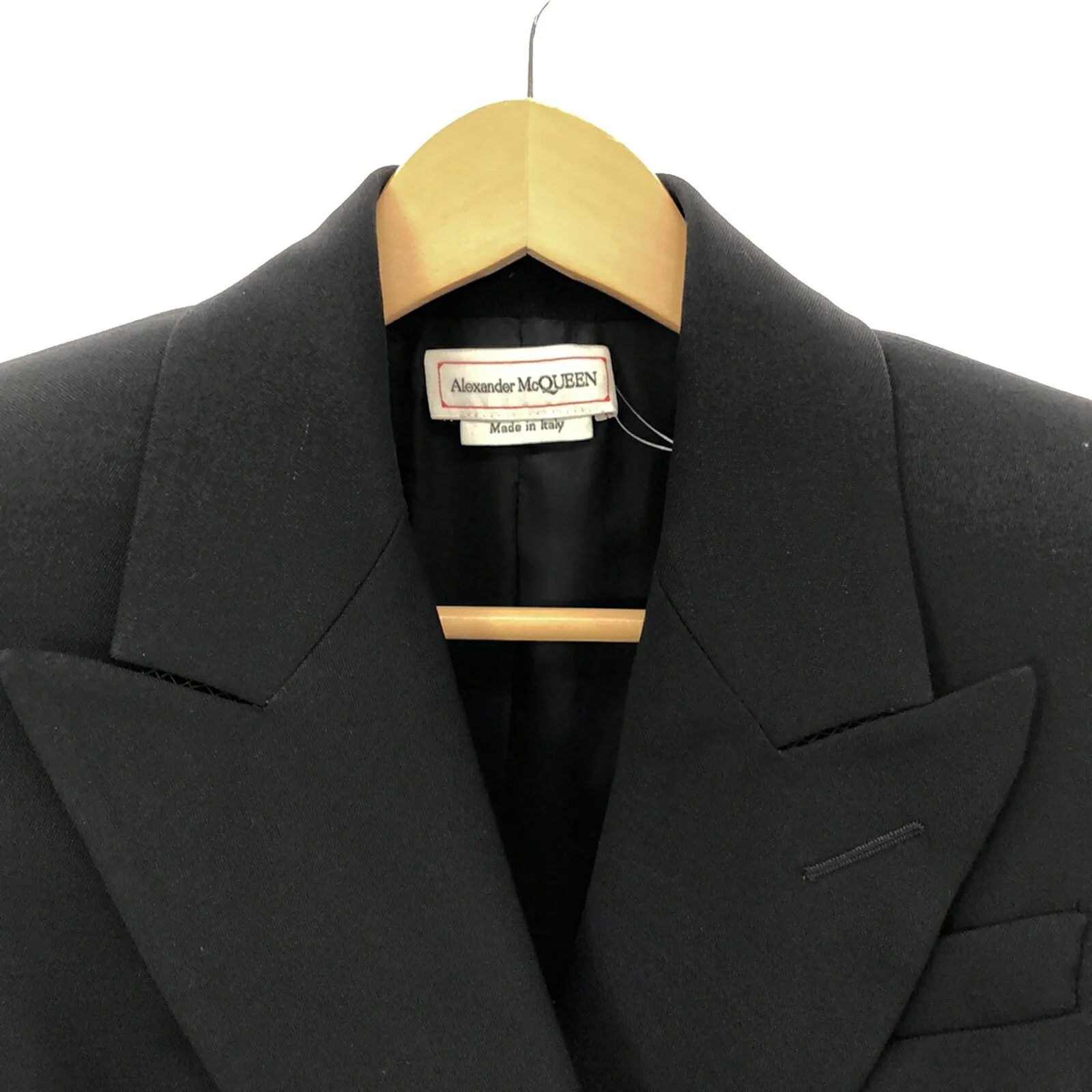 Alexander McQueen Wool Long Coat Black