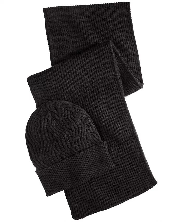 Alfani Mens Dressy Scarf and Hat Gift Set