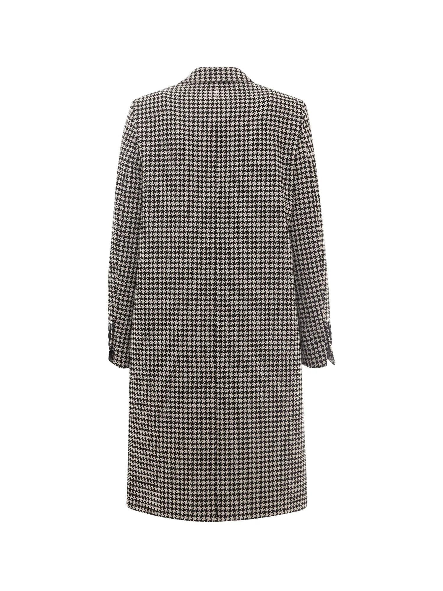 AMI Houndstooth Single-Breasted Coat