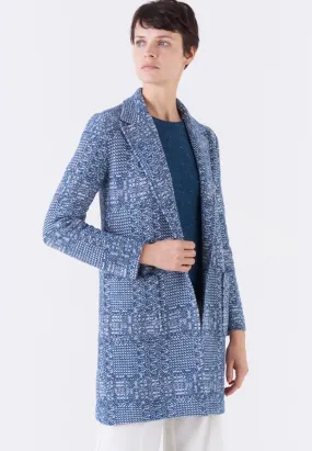 Amina Rubinacci Rotella Sweater Coat Ocean Blue