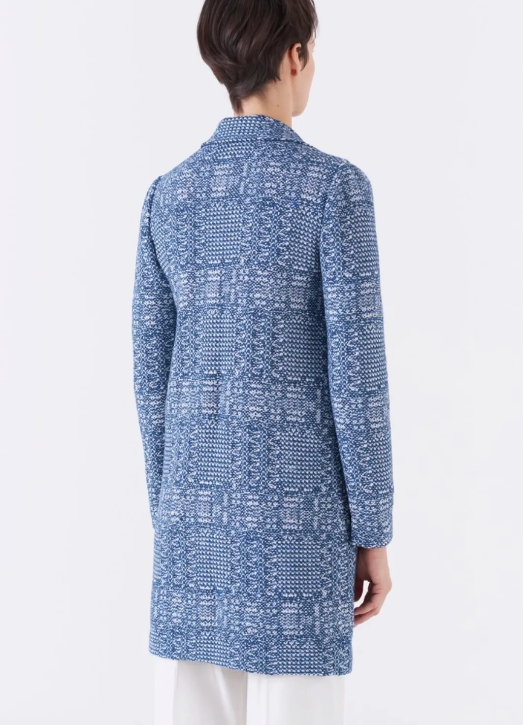 Amina Rubinacci Rotella Sweater Coat Ocean Blue