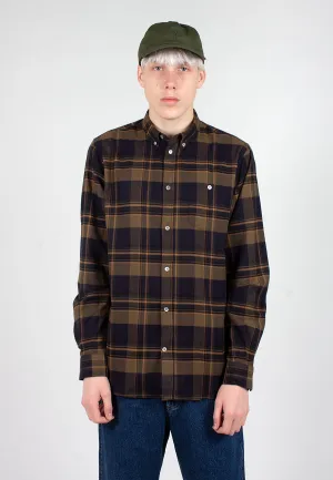 Anton Brushed Flannel Check - ivy green