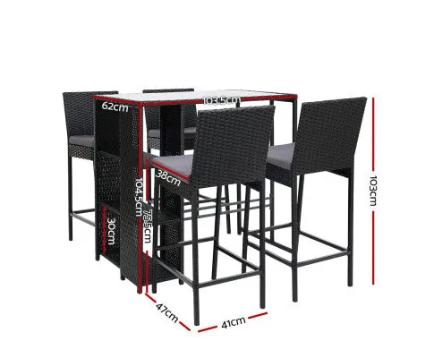 Bar Table Set  - 5 Piece