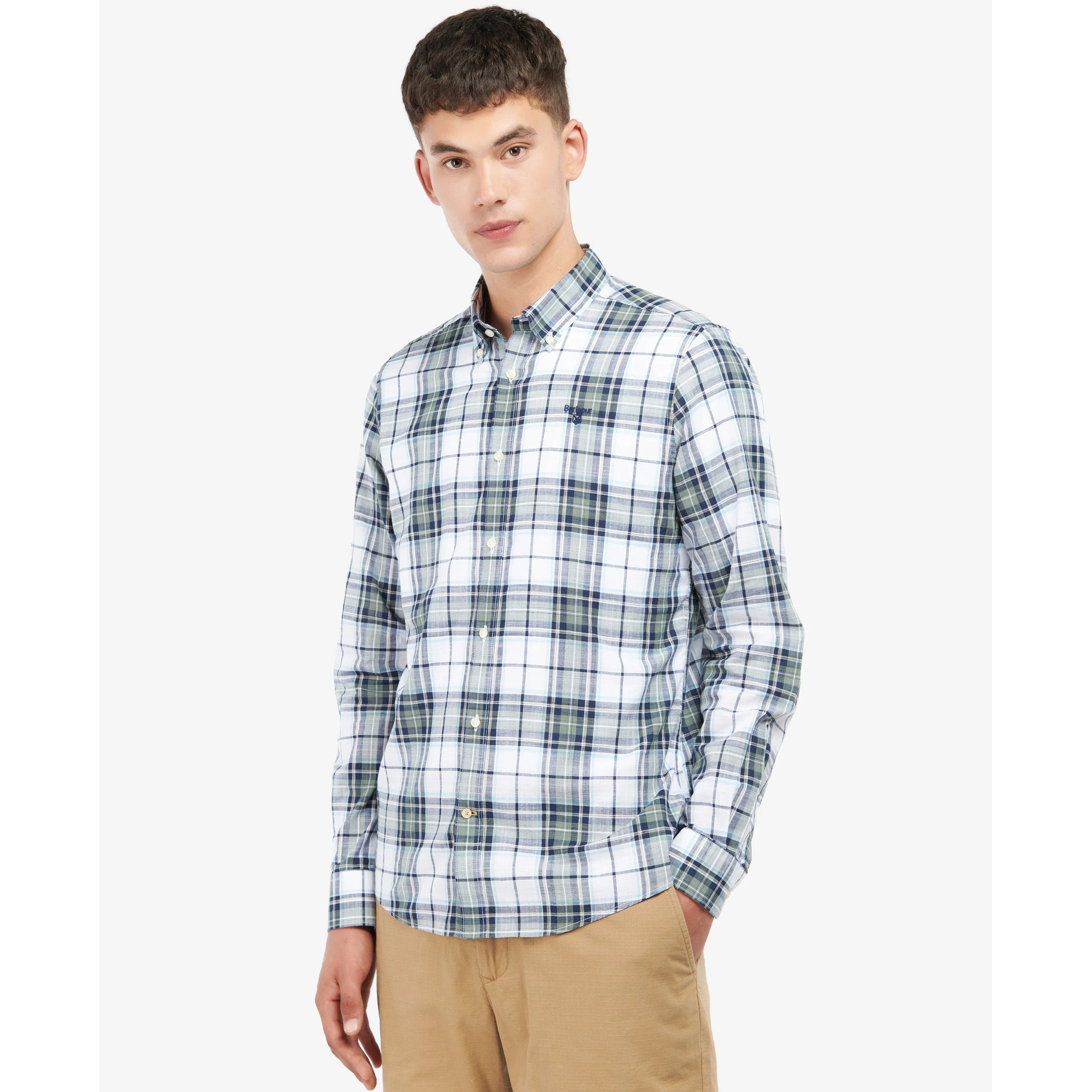 Barbour Blakelow Tailored Mens Shirt - Agave Green