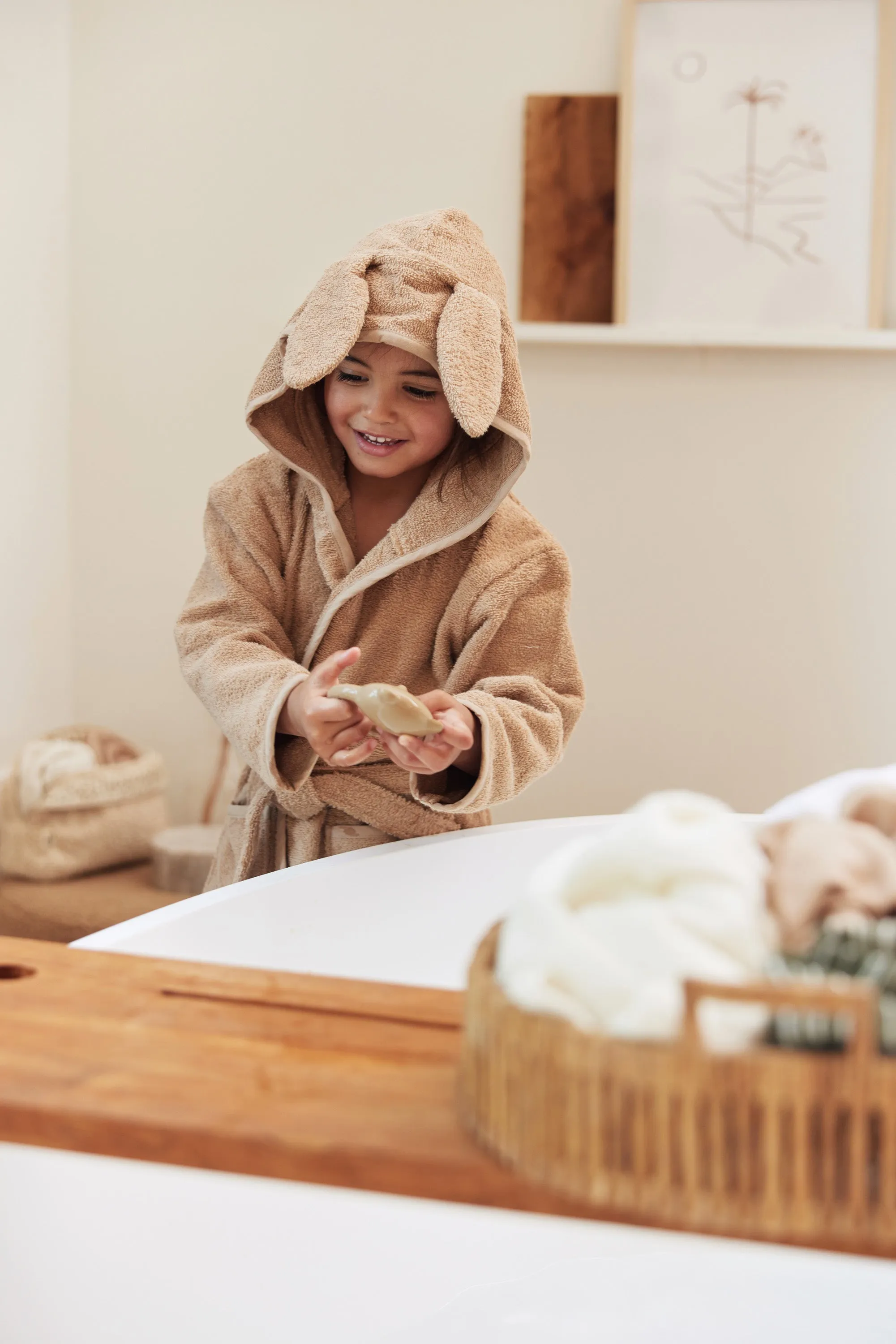 Bathrobe 3-4 year - Biscuit