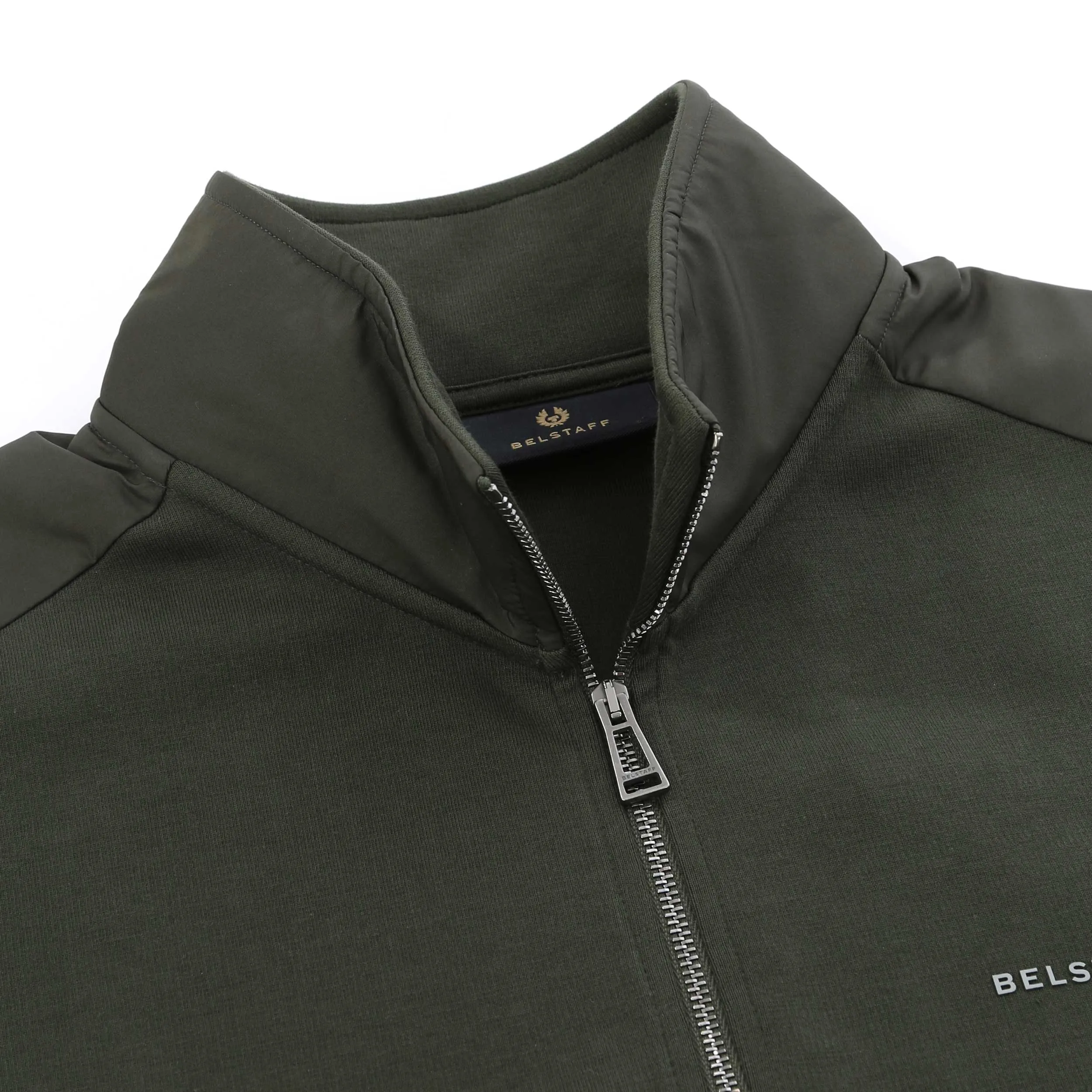 Belstaff Alloy Quarter Zip Sweat Top in Tile Green