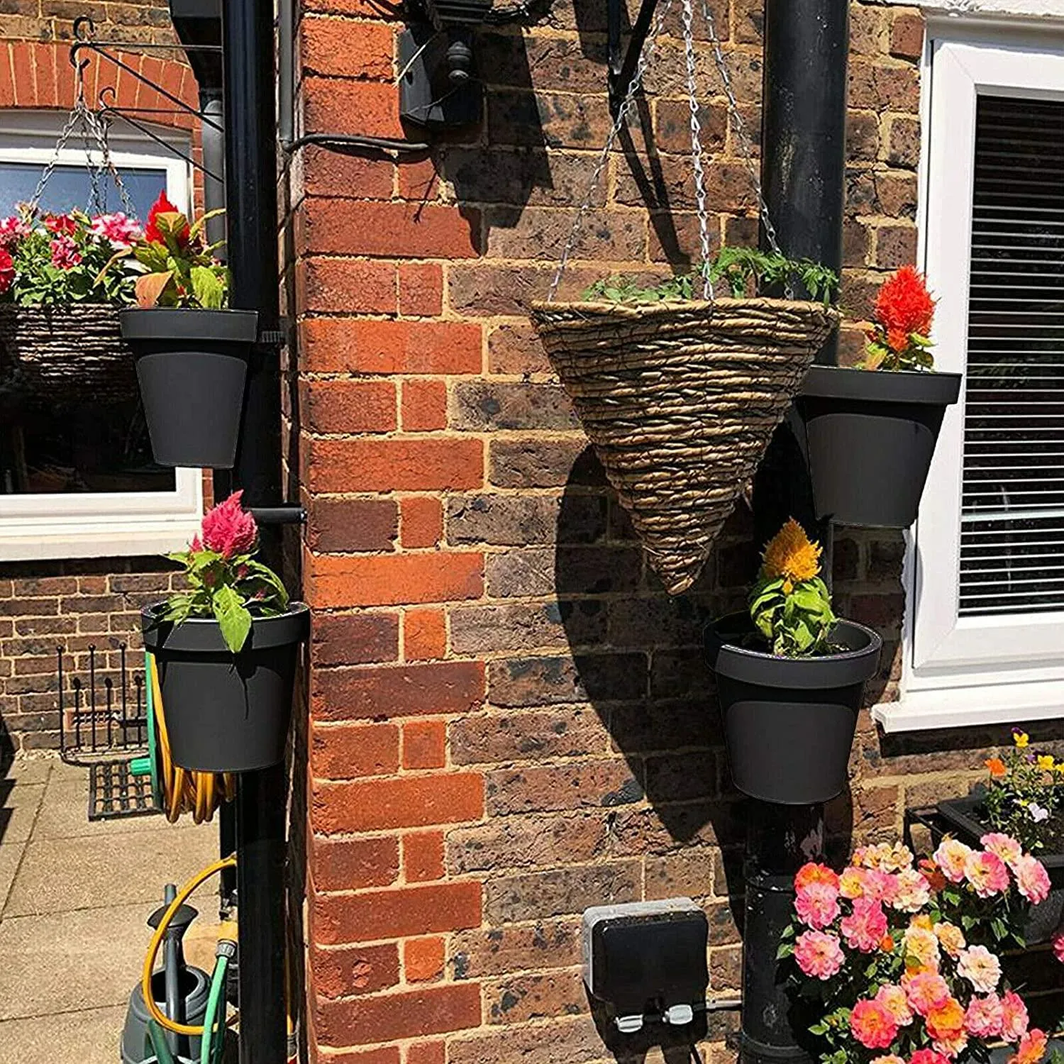 Black Drainpipe Planter