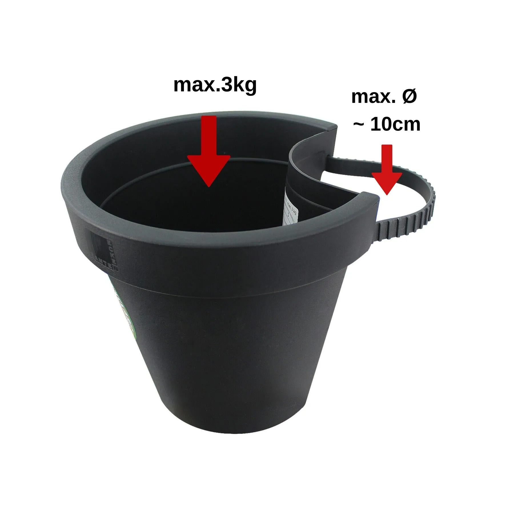 Black Drainpipe Planter