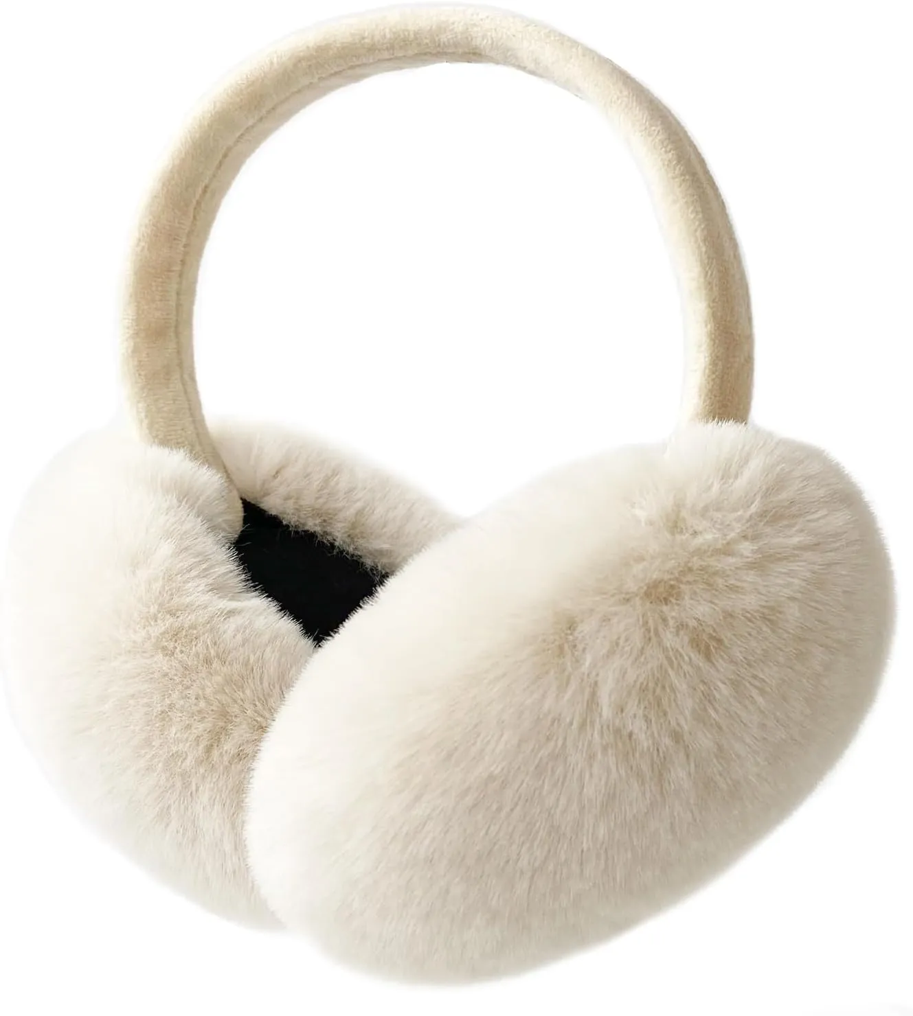 Black Faux Fur Winter Style Ear Muffs