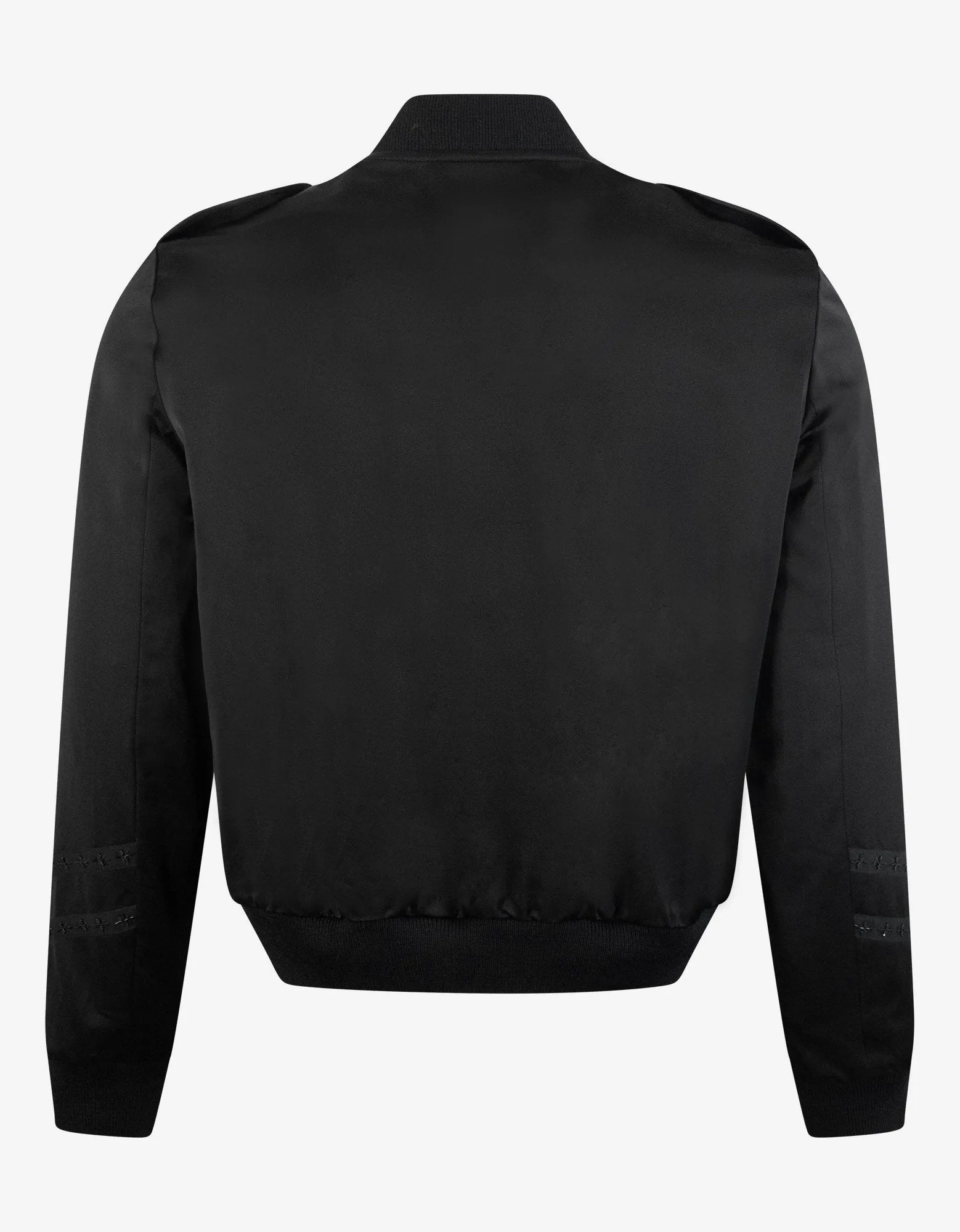 Black Officer Satin Bomber Jacket