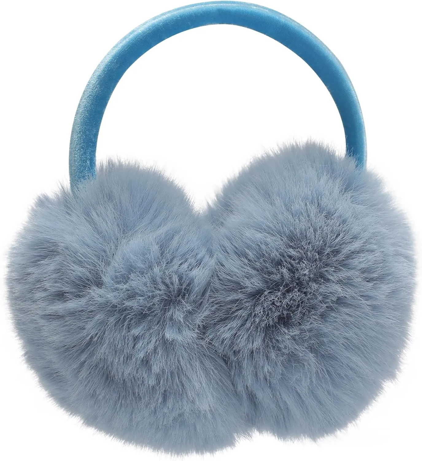 Black/White Soft & Comfy Faux Fur Winter Style Ear Muffs