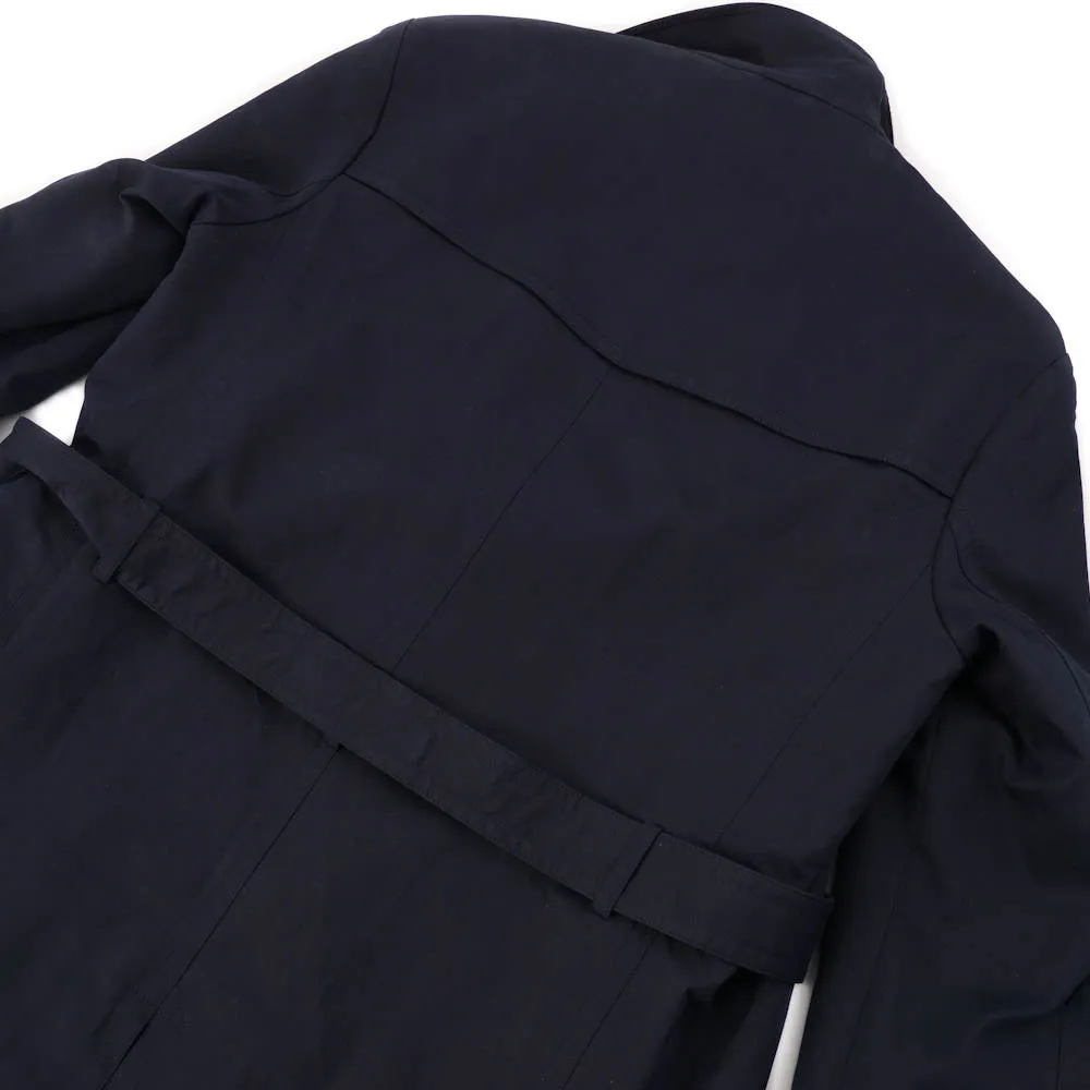 Boglioli Navy Cotton Coat with Wool Liner