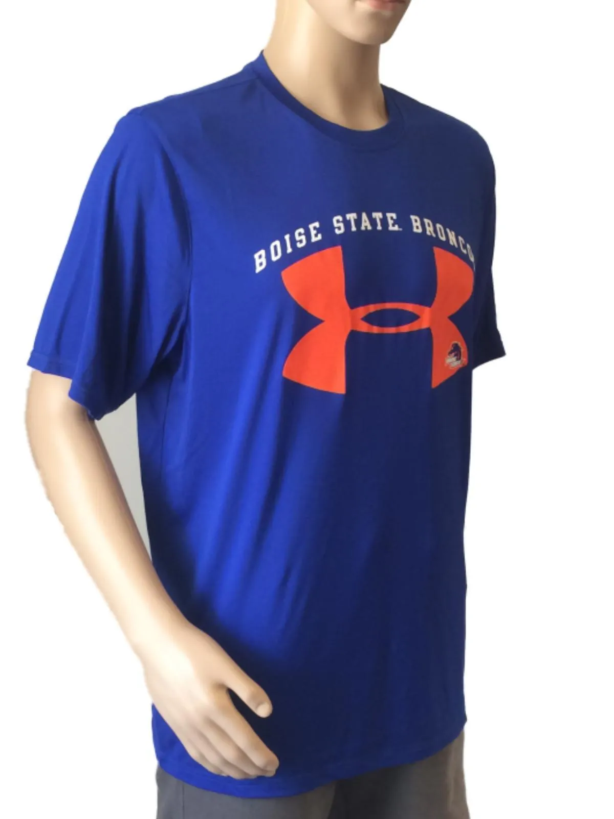 Boise State Broncos Under Armour Loose Heatgear Blue SS Crew Neck T-Shirt (L)