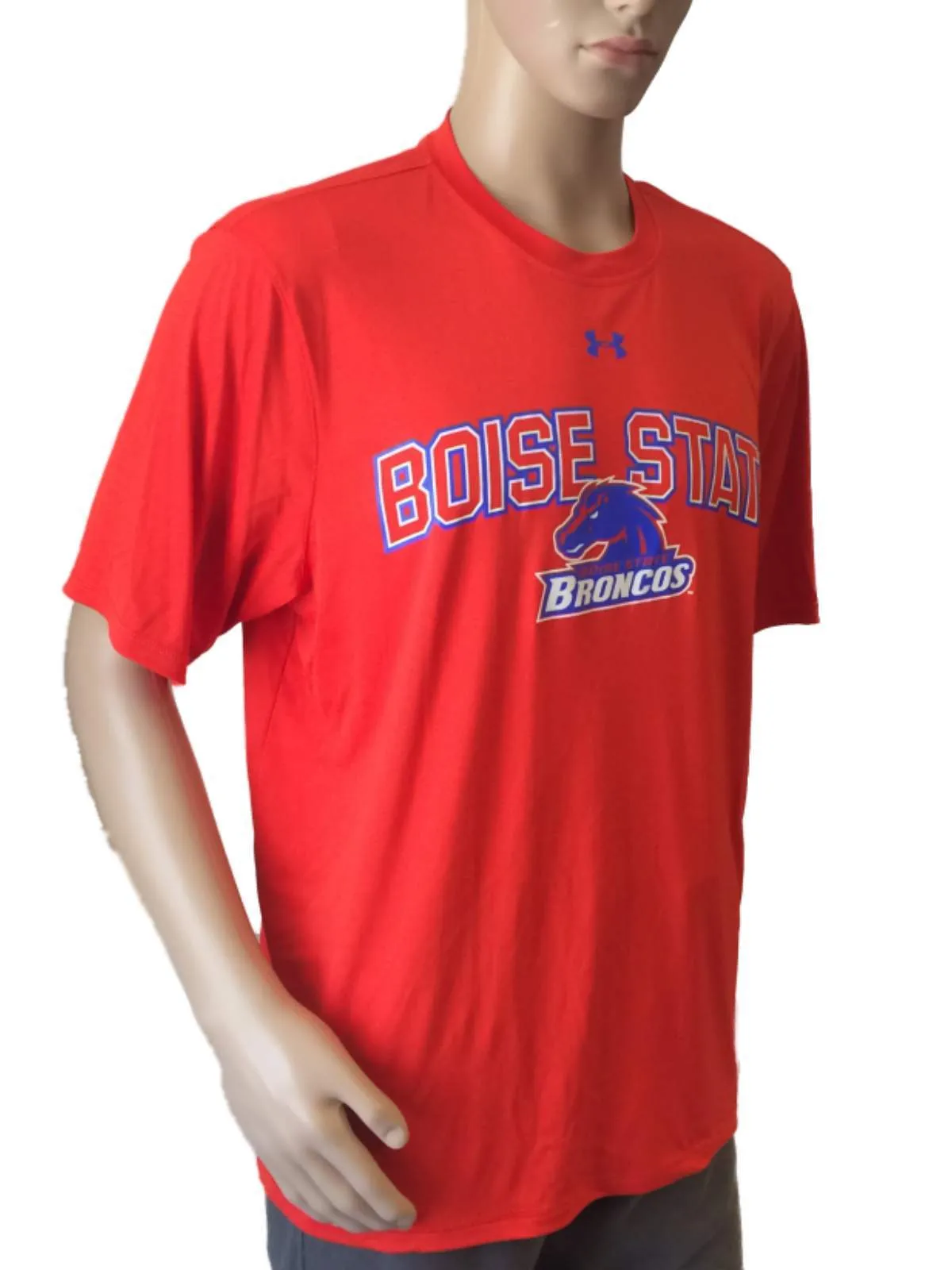 Boise State Broncos Under Armour Loose Heatgear Orange SS Crew Neck T-Shirt (L)