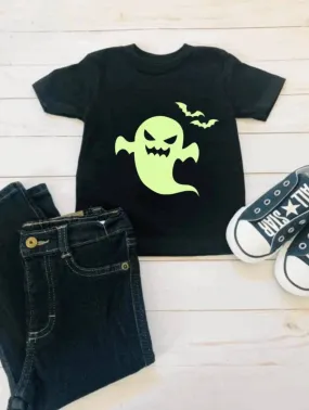 Boys Halloween GLOW IN THE DARK Ghost T-Shirt