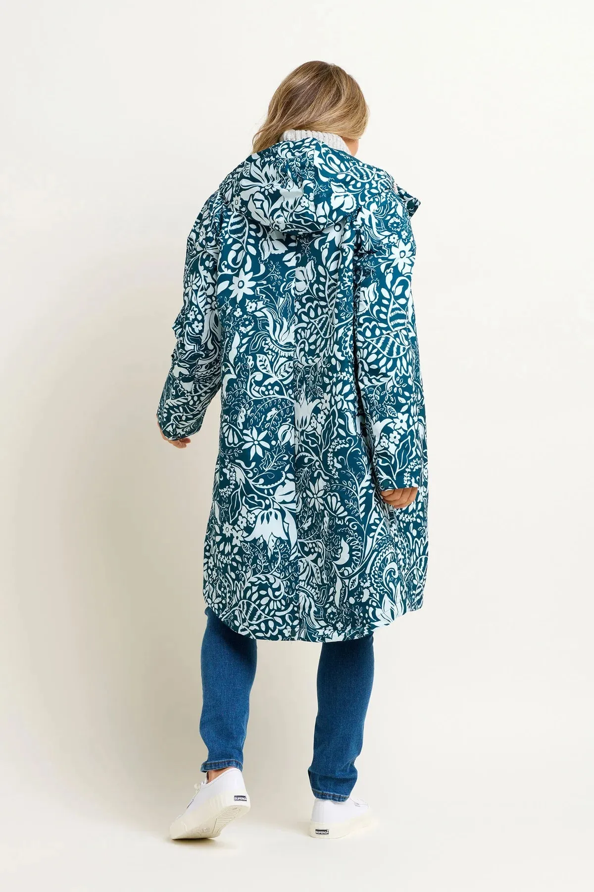 Brakeburn - Bloom Two Raincoat Teal/White