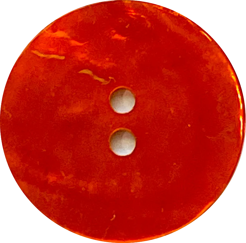 Bright Orange Pearl Shell 2-Hole 11/16" Button, Pack of 4, #300906-D