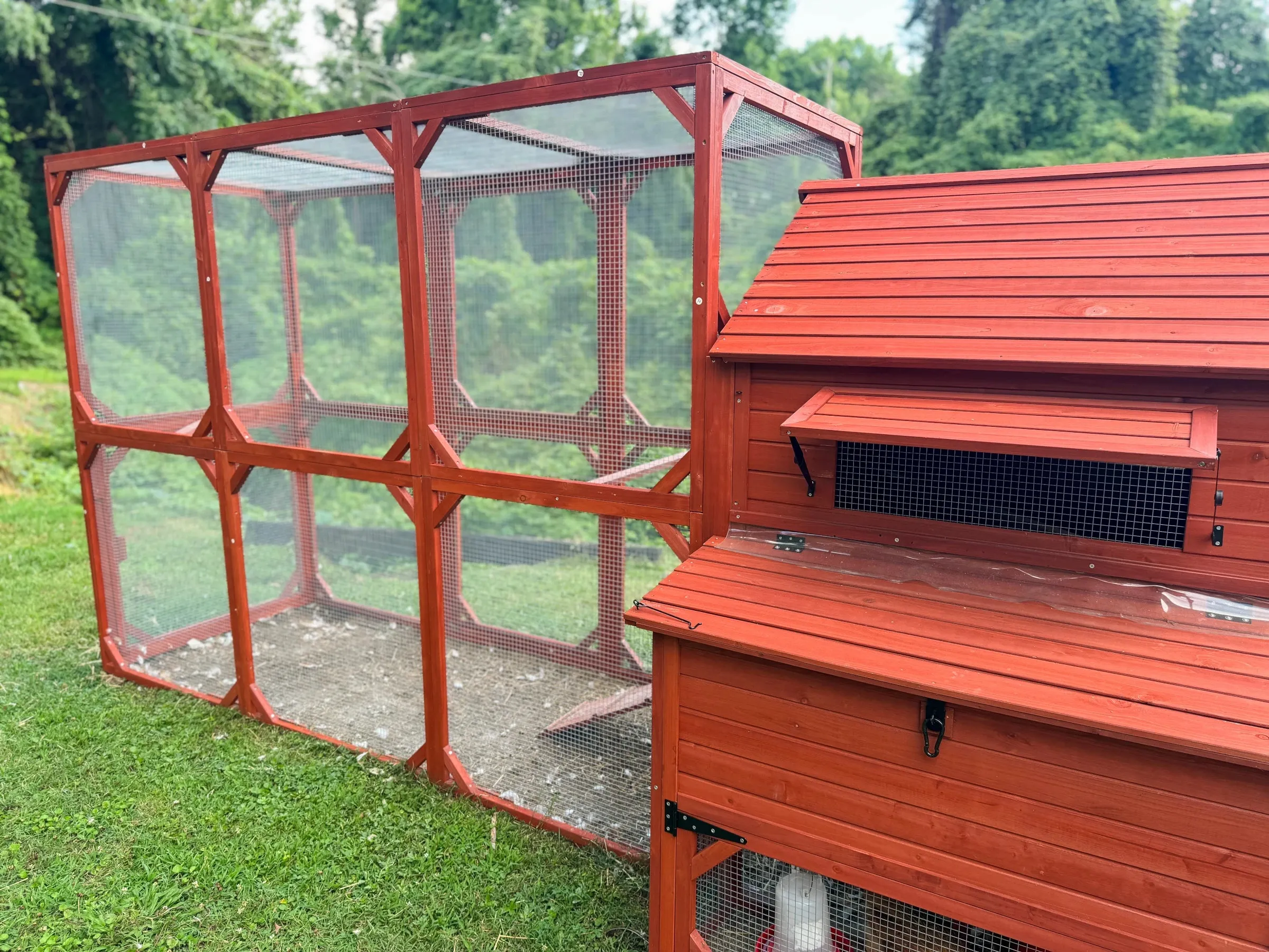 BUNDLE: Rhode Island XL Chicken Coop   Run Extension   Run Roof