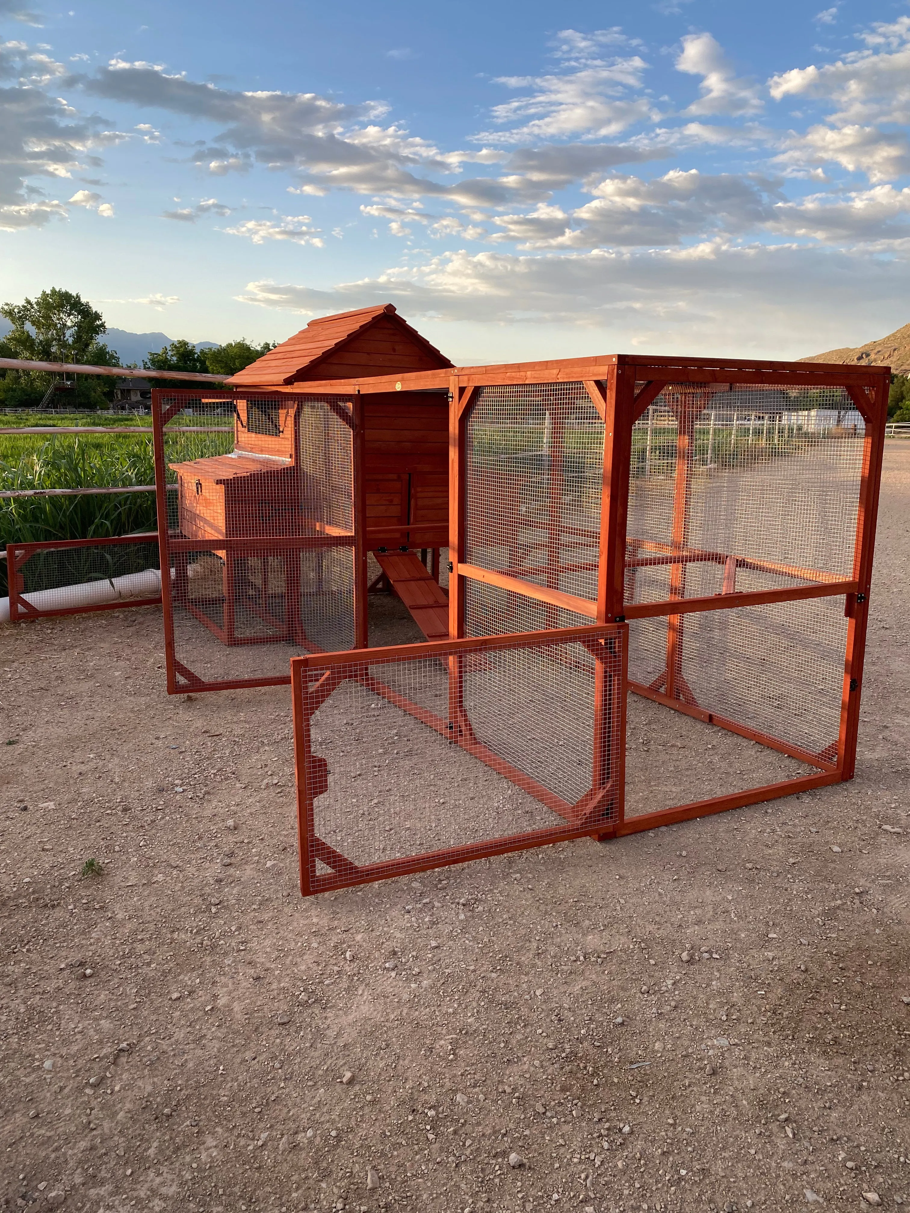 BUNDLE: Rhode Island XL Chicken Coop   Run Extension   Run Roof