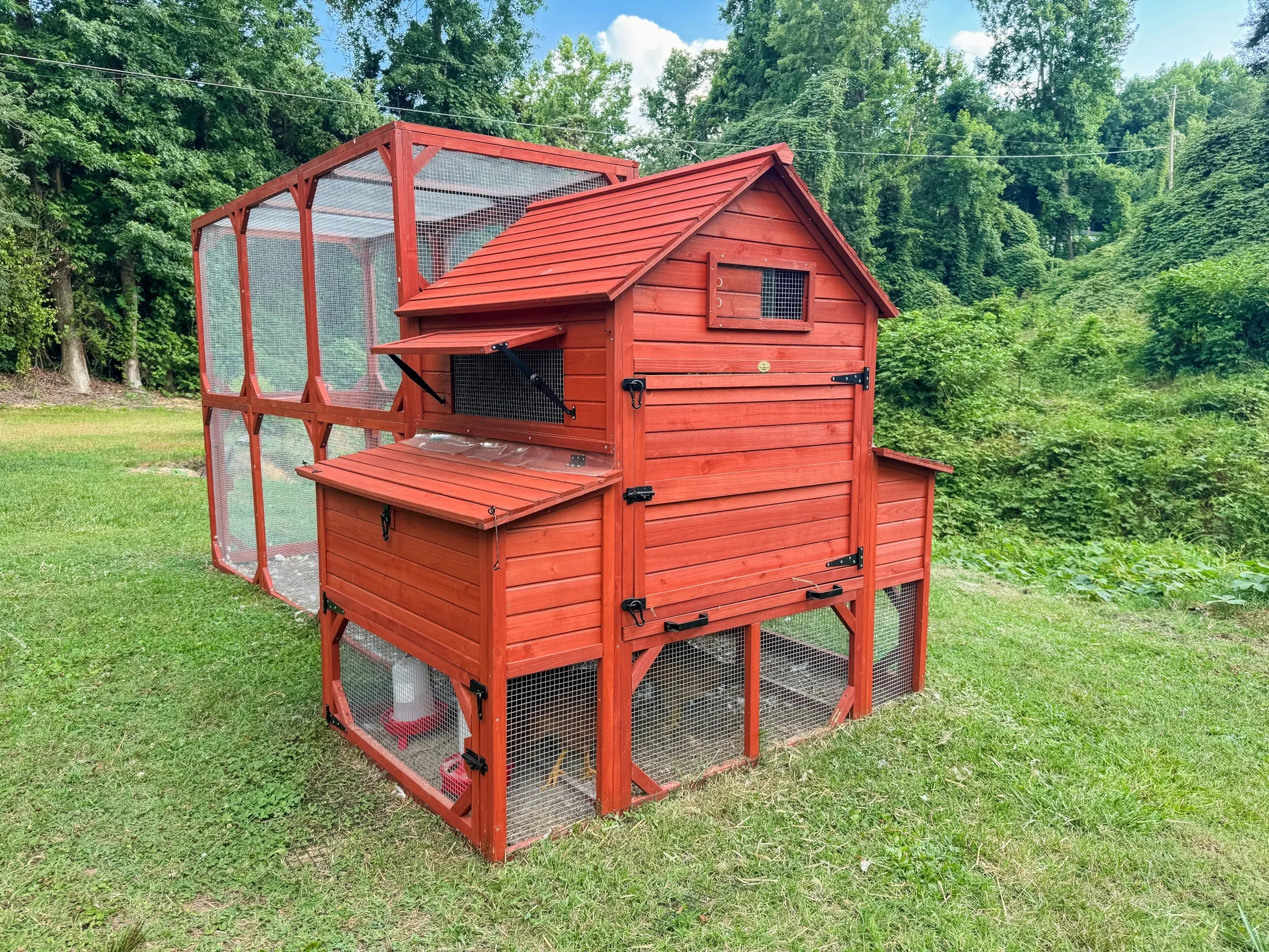 BUNDLE: Rhode Island XL Chicken Coop   Run Extension   Run Roof