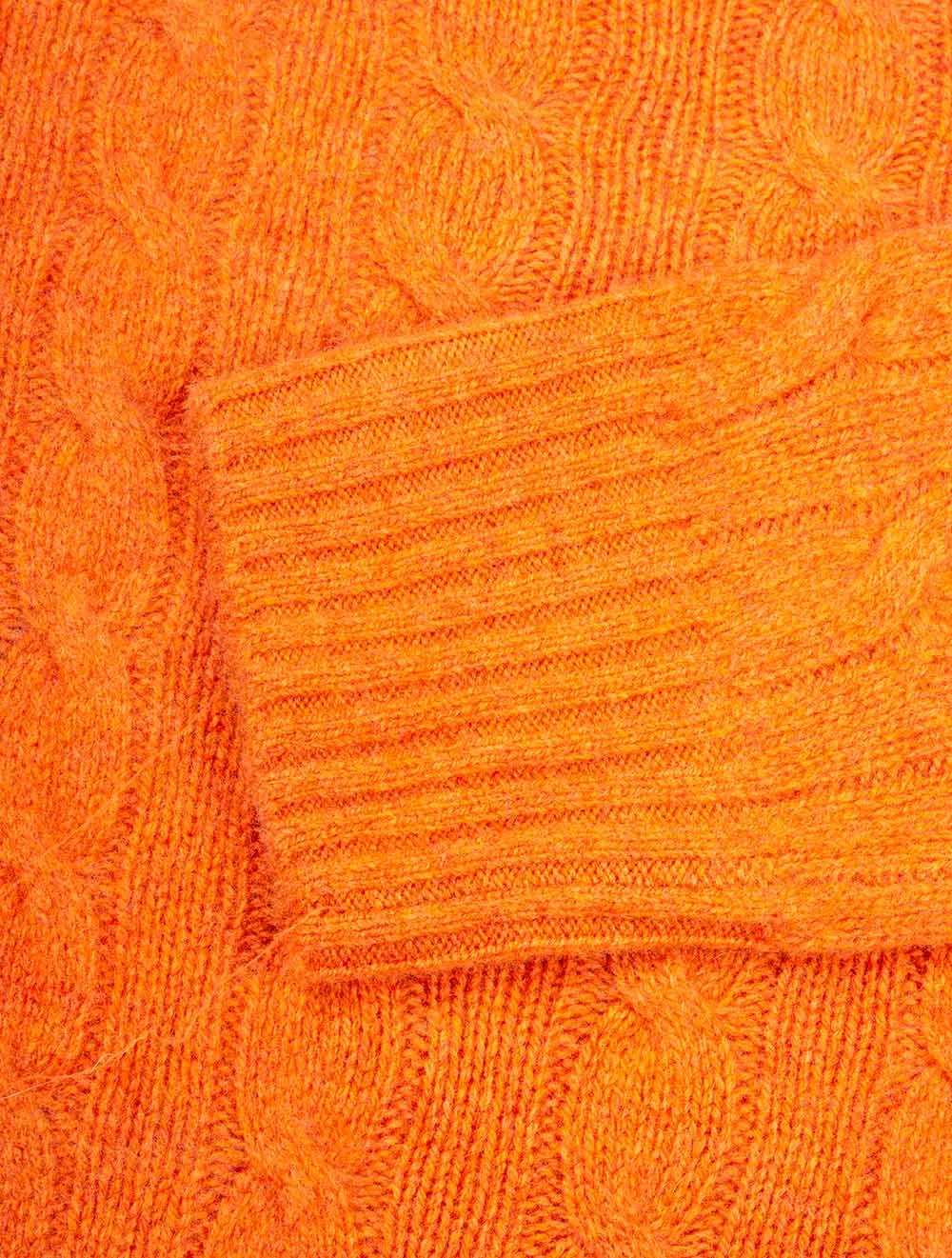 Cable-Knit Jumper Orange