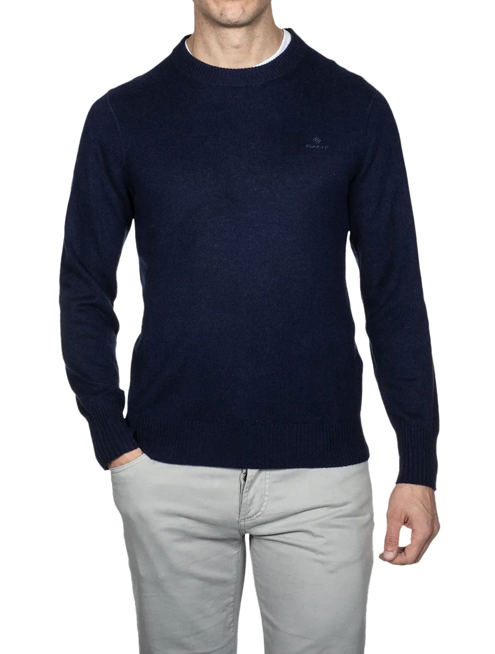 Cashmere Crew Neck Evening Blue