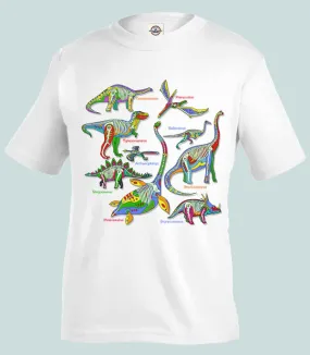 Children's Glowing Dinos T-Shirt (Dino bones that glow in the dark)