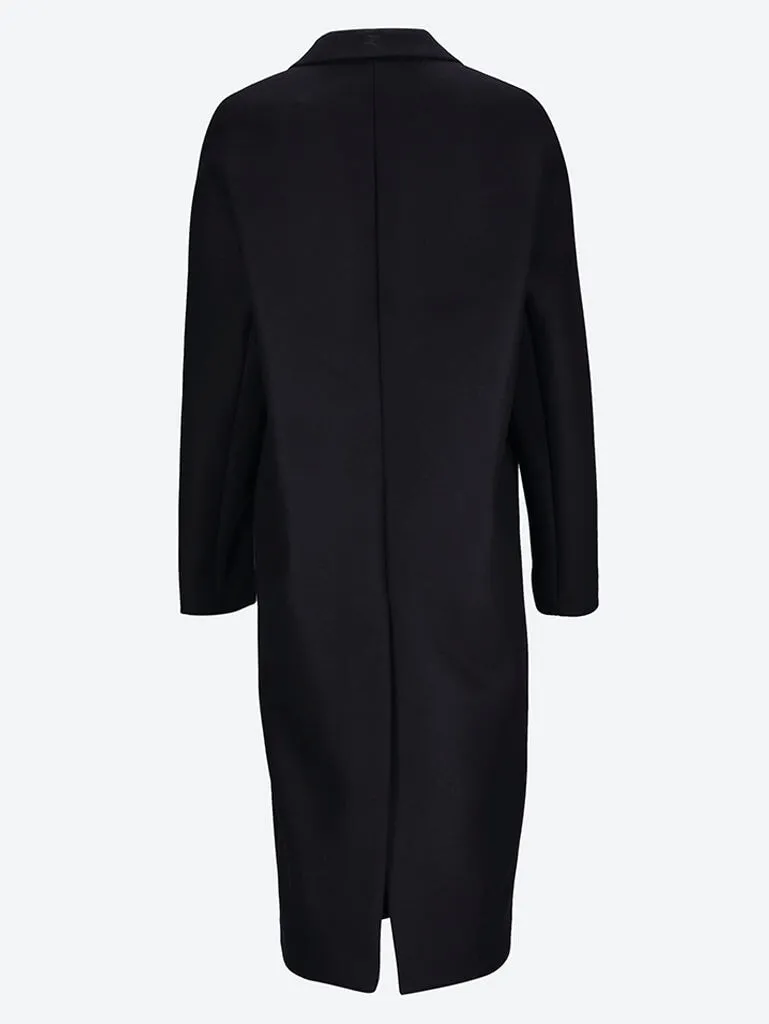 Cocoon wool long coat