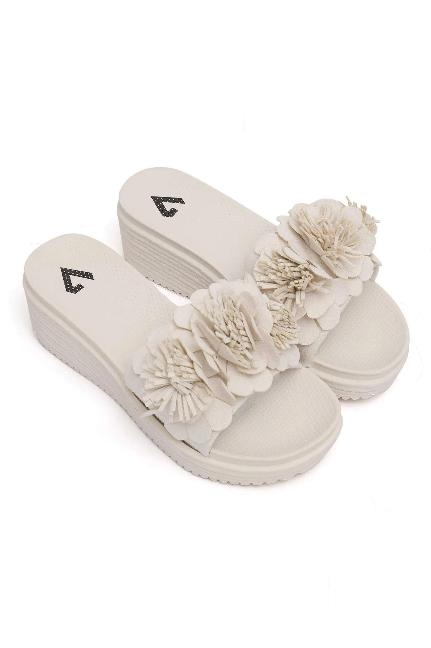 COMFY 3D FLOWER PLATFORMS-WHITE