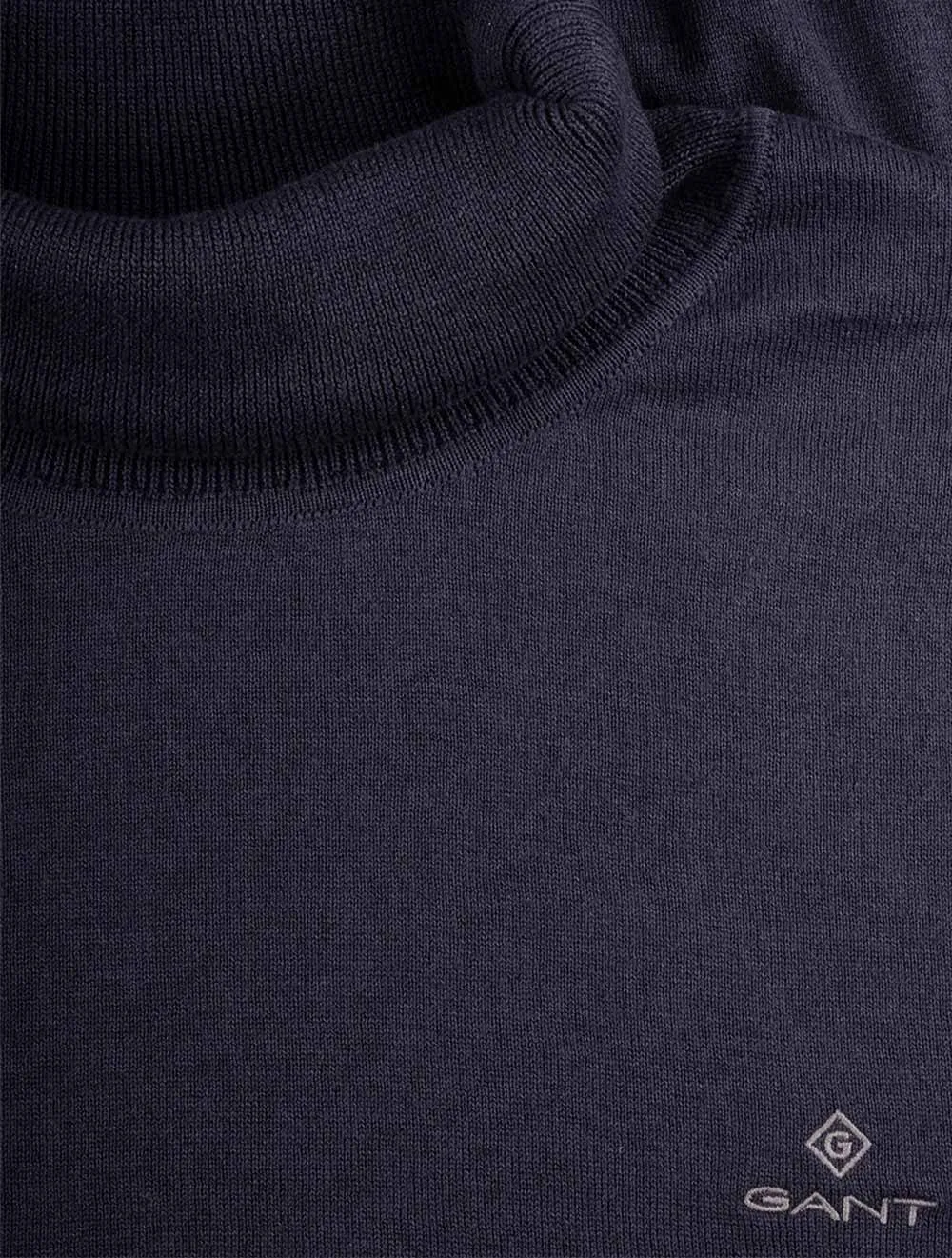 Cotton Cashmere Rollneck Evening Blue