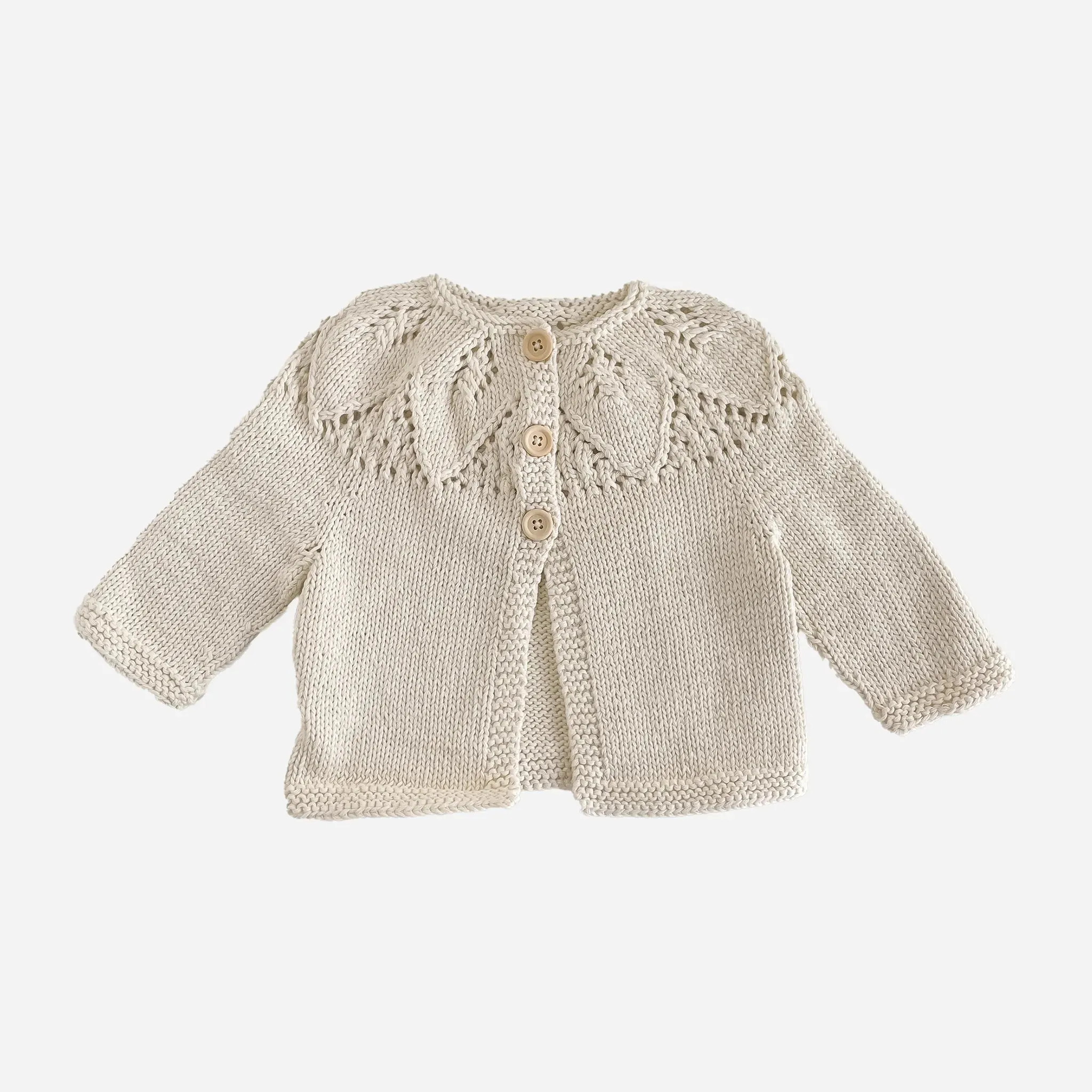 Cotton Lace Cardigan, Cream