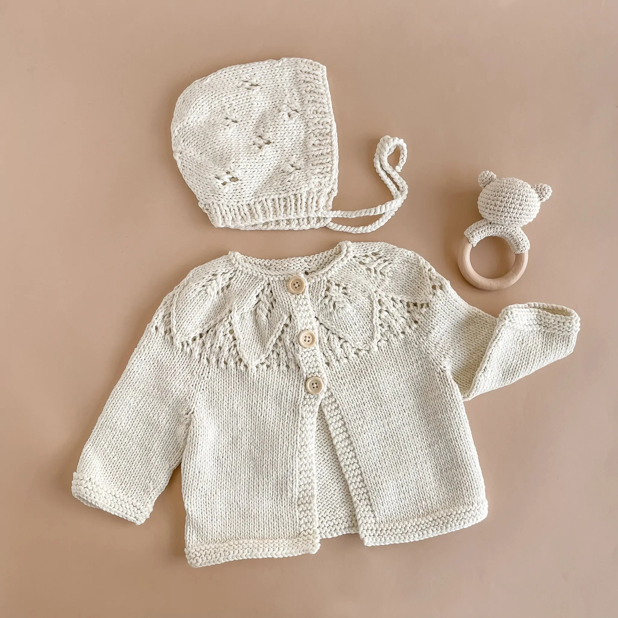 Cotton Lace Cardigan, Cream