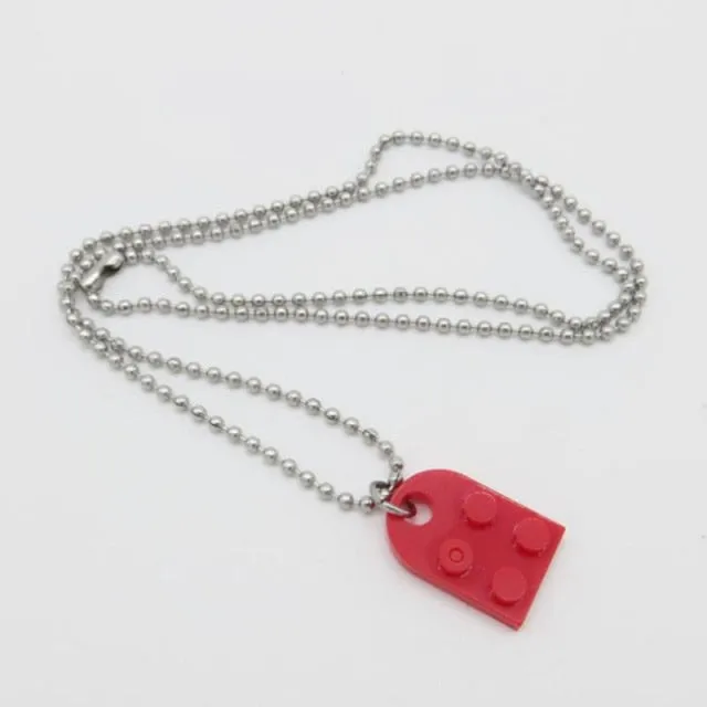 Couples Love Toy Brick Heart Keychain