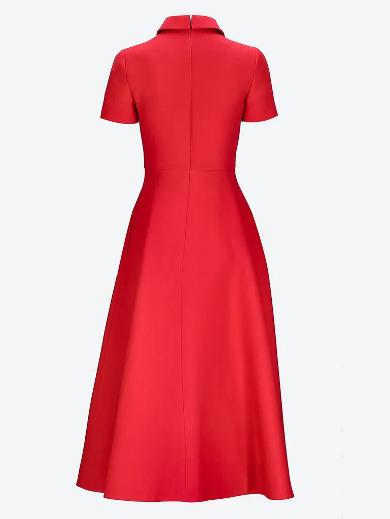 Crepe couture midi dress