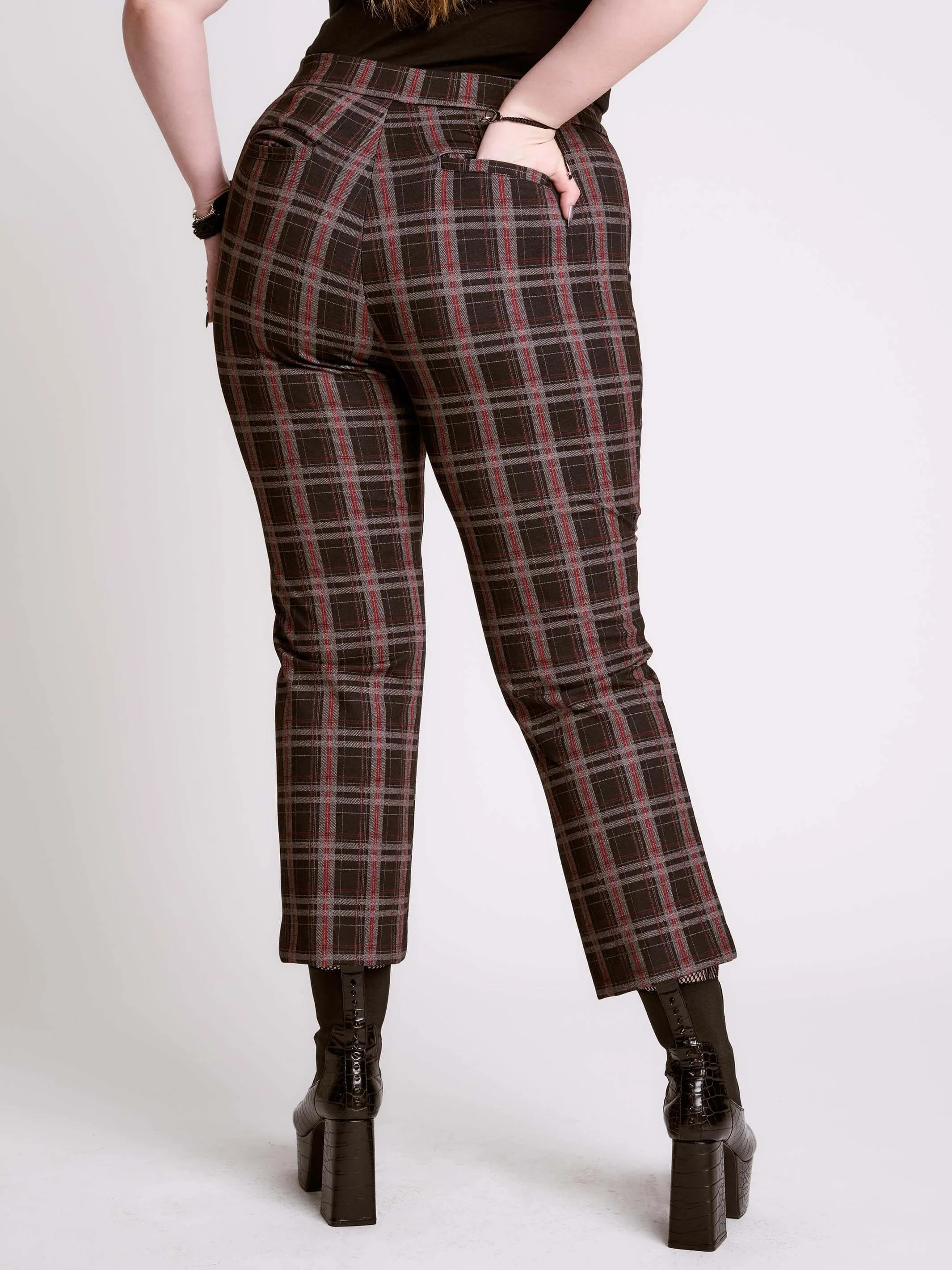 Cropped Vintage Plaid Pants