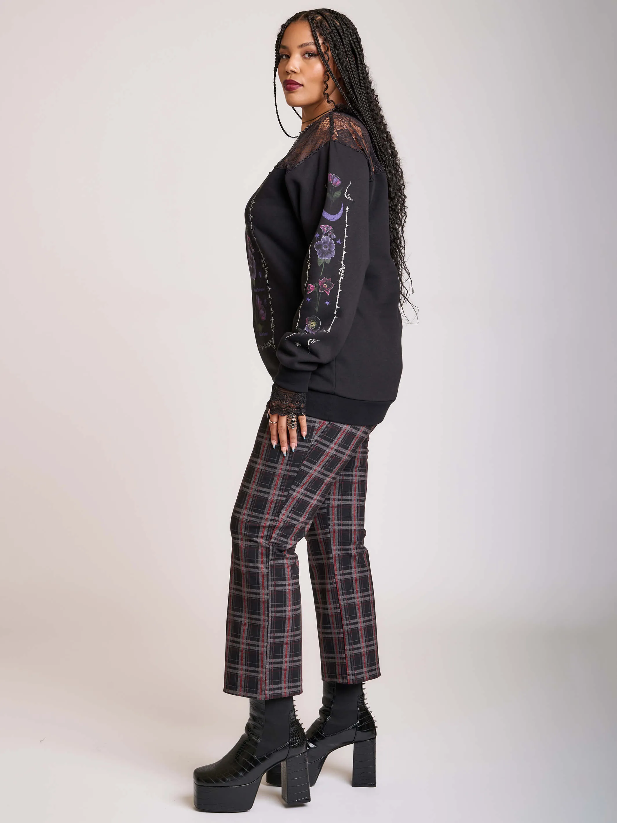 Cropped Vintage Plaid Pants