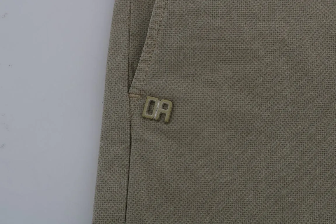 Daniele Alessandrini Beige Slim Fit Chinos for Sophisticated Style