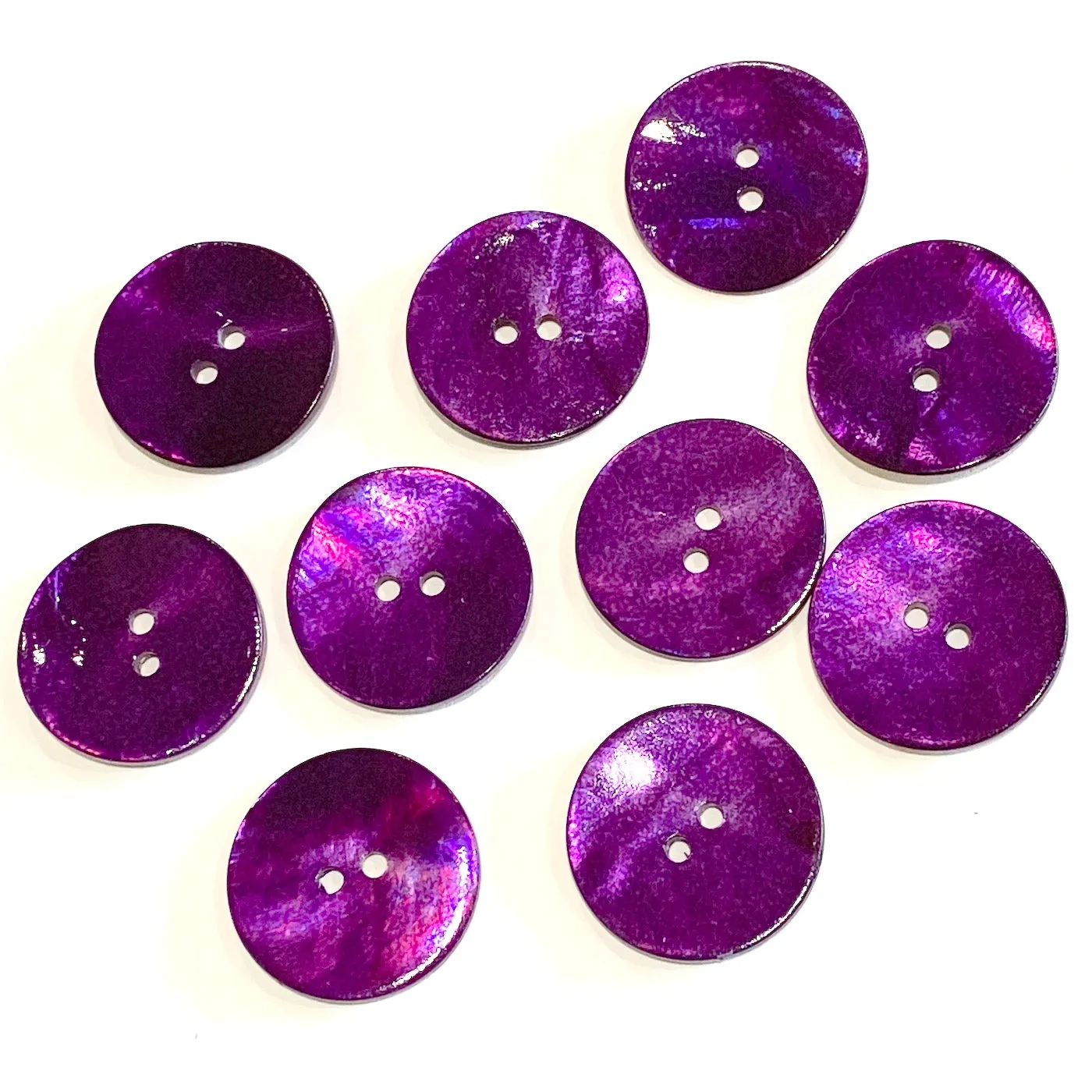 Dark Purple 7/8" Pearl Shell 2-hole Button, $2.10 each   #360481 D