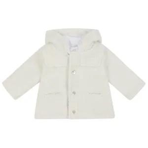 Deolinda - Cream coat, teddy bear fabric